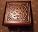 Celtic Knot Decorated Handmade Wood Polish Box with Secret Opening