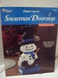 Plastic Canvas Snowman Doorstop