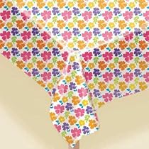 White Hibiscus 52in x 70in Vinyl Tablecover