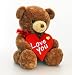 "Bramble" Teddyb&auml;r mit 'Love You' Herz 45cm (Bramble Bear With Heart)