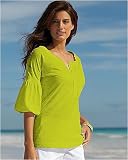 Balloon-sleeve top