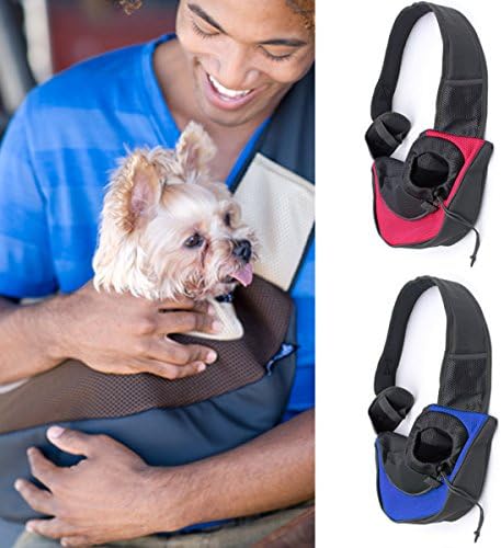 L Pet Dog Cat Carrier Mesh Sling Backpack Travel Tote Shoulder Bag