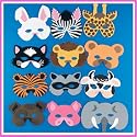 12 Foam Jungle Animal Masks