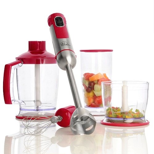 Wolfgang Puck Stainless Steel Immersion Blender with 7-piece Accessory Kit