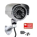 VideoSecu Outdoor Day Night Security Camera Infrared Weatherproof CCTV Home 1/3" CCD 420 TV Lines 28 IR LEDs Wide View Angle Lens with Free Power Supply A71