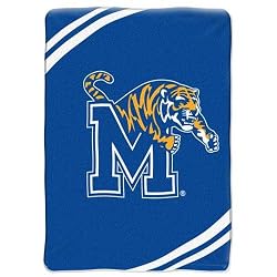 Memphis Tigers NCAA Royal Plush Raschel Blanket (Force Series) (60x80")"