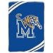 Memphis Tigers NCAA Royal Plush Raschel Blanket (Force Series) (60x80")"