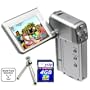 SVP HDDV-1500-Sil 11MP Max 2.4-inch LCD Digital Video Camcorder with Face detection & Image Stabilization + FREE SVP 4GB SDHC Memory Card & Tripod