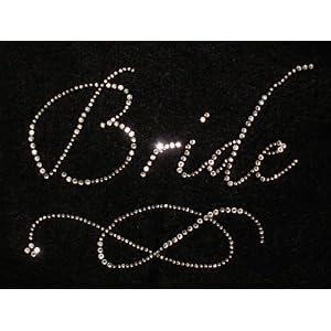 Bride-LARGE-Iron-On-Rhinestone-Crystal-T-shirt-Transfer