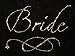 Bride -Large- Iron On Rhinestone Crystal T-shirt Transfer by Jubilee Rhinestones