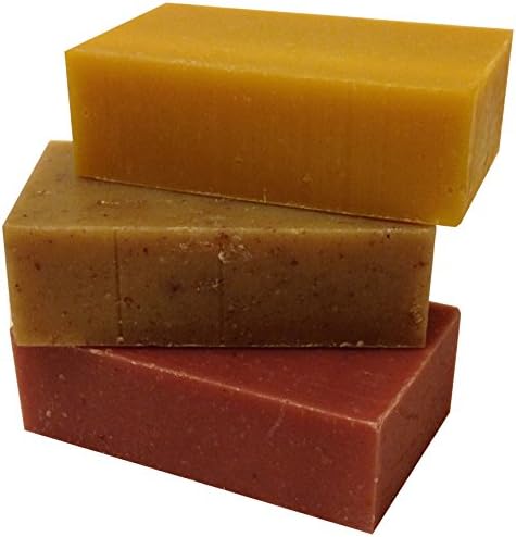 Orange Muslin Natural Soaps with Essential Oils Men's Collection Oatmeal Spice , Blood Orange Bergamot &amp; Citrus Lavender