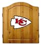 Imperial Kansas City Chiefs Licensed Solid Pine Cabinet and Bristle Dartboard Set