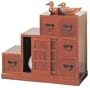 Best Luxury Anniversary Father's Gift Ideas for Him - 32" Japanese Style CD Case Cabinet Step Tansu