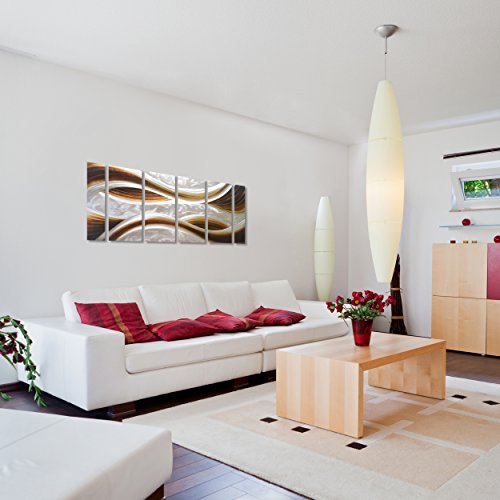 Pure Art Caramel Desire Metal Wall Art, Large Scale Decor in Abstract