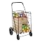 Whitmor Deluxe Shopping Cart Black