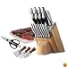 Chicago Cutlery Fusion 18 piece Block Set with  Bonus Omaha Steaks, Shear, and Cheese Knife Set
