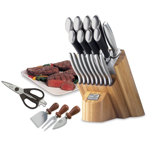 Chicago Cutlery Fusion 18-Piece Block Set with Bonus Shear and Cheese Knife Set