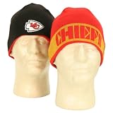 NFL "Stencil" Reversible Winter Knit Beanie - Kansas City Chiefs