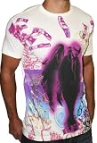 CHRISTIAN AUDIGIER Ed Hardy SMET Mens T-Shirt Tee Short Sleeve Shirt Platinum Fleur De Lis Angel New