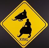 SNOWMOBILE XING Aluminum Sign