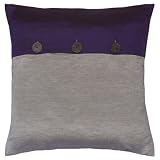 Decorative Handmade Silver & Cobalt Blue Thai Silk Cushion Cover / Pillow Sham