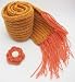 Handmade Mohair Winter Scarf - Watermelon Orange Blossom (100% Knitted By Hand)(hand-crocheted Removable Flower Pin)