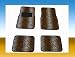 TAN LEOPARD CAR FLOOR MATS 4-PCS FOR 2-ROWS FRONT & REAR MADE WITH VELOUR