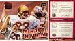 Doug Flutie & Gerald Phelan Signed Boston College "Miracle In Miami" Art Collage 8x10 Photo