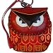 A Genuine Leather Coin/change Purse, Mini Wristlet Bag, Owl Design,100% Hand-made,cute !!! (Burgundy/Red)