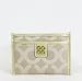 Coach Julia Op Art ID Case Wallet Khaki Beige Gold