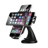 EC Technology スマホ車載ホルダー 360度回転可能 強力ゲル吸盤式 横幅調節可ブラック EC Technology スマホ車載ホルダー 360度回転可能 強力ゲル吸盤式 横幅調節可ブラック