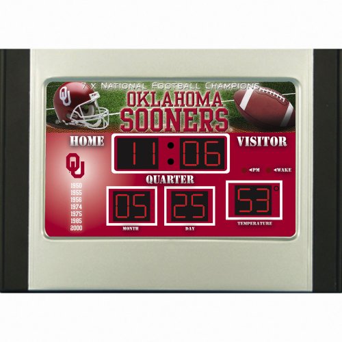 Oklahoma Sooners Scoreboard Desk Alarm Clock