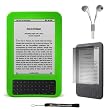Protective Slim Flexible Durable Silicone Cover Case Skin For Kindle Wireless Reading Device, Wi-Fi, 6" Display Latest Generation + includes a Determination Hand Strap + Includes a Anti Glare Screen Protector + Includes a Crystal Clear High Quality HD Noise Filter Ear buds Earphones Headphones ( 3.5mm Jack )