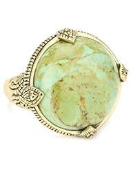Barse "Village" Genuine Turquoise Bronze Prong Ring