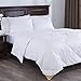 puredown Lightweight Goose Down Quilted Comforter, 100% Cotton Fabric Cover, Duvet Insert with Corner Tabs, King Size, White