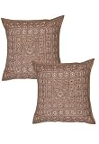 2p Embroidery Indian Cushion Cover Pillow Antique