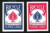 Bicycle Rider Back Poker Playing Cards - 2 Decks, 1 Red & 1 Blue