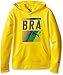 PUMA Boys' Big Brazil Olympic Hoodie and Carry Sack, Cyber Yellow, Medium (10/12)