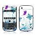 Flutter White Butterfly Design Skin Decal Sticker for Blackberry Curve 8500 8520 8530 Cell Phone