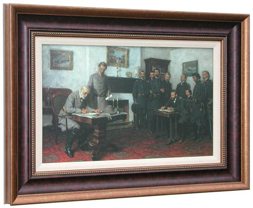 Tom Lovell Surrender At Appomattox Framed Canvas Art Civil War