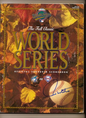1993 World Series Program Signed By MVP PAUL MOLITOR