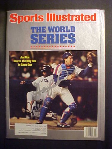 Gary Carter New York Mets & Jim Rice Boston Red Sox Autographed October 27, 1986 Sports Illustrated Magazine With Signing Photo