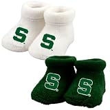 Michigan State Spartans White-Green Infant 2-Pack Booties