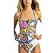GWELL Women's One-Piece Swimsuit Monokini Push Up Padded Bikini Swimwear