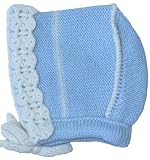 Hand Knit Newborn Bring Me Home Bonnet, Size: Newborn, Colors: Blue