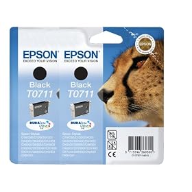 Epson T071140 Black Twinpack [Office Product]