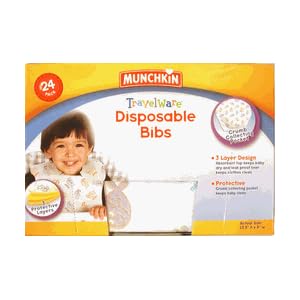 Munchkin Travelware Disposable Bibs - 24 Pack