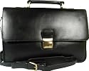 New Mens Visconti medium size Tuscan black leather business  briefcase organiser bag Style 18074
