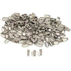 150 Bails White Plate Jewelry Necklace Chain Connectors