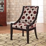 Powell Mulberry & Grey High Back Accent Chair, 20-1/2 Seat Height